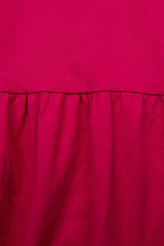 Rózsaszínű A-vonalú pamut ruha