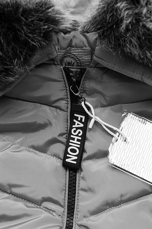 Szürke színű téli kabát FASHION