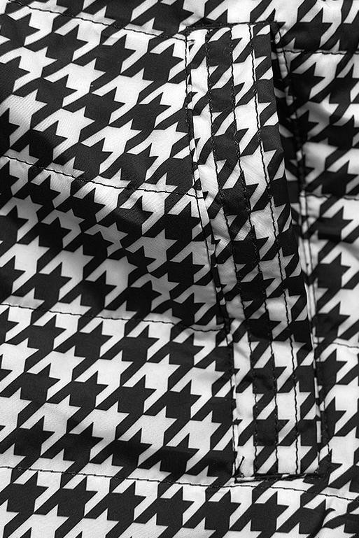 Kifordítható átmeneti parka - sötétkék/pepita