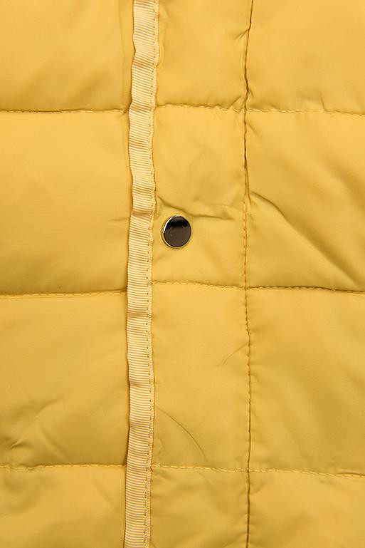 Sárga színű steppelt átmeneti dzseki