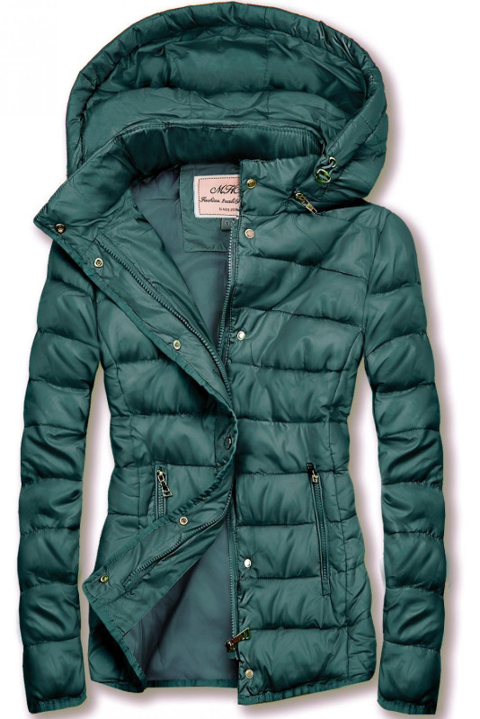 Zöld színű steppelt átmeneti dzseki