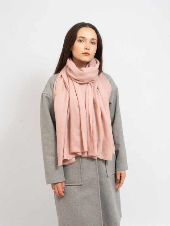 Rózsaszínű textil sál