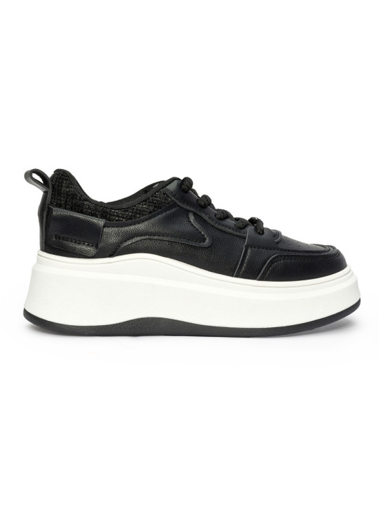 Női fekete színű sneaker vastag talppal