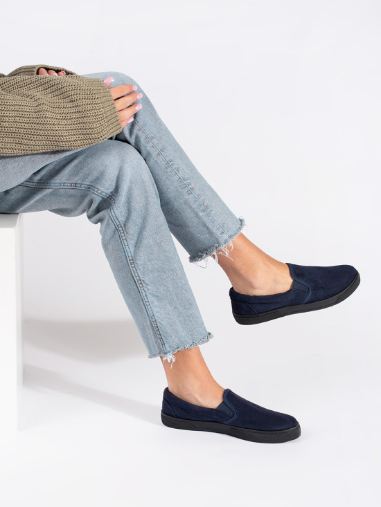 Kék slip-on sportcipők