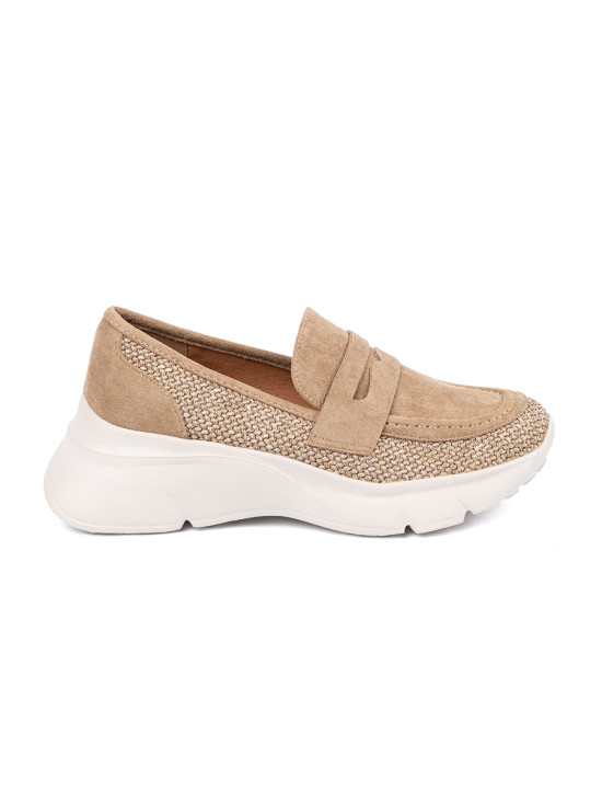 Beige félcipő vastag talppal