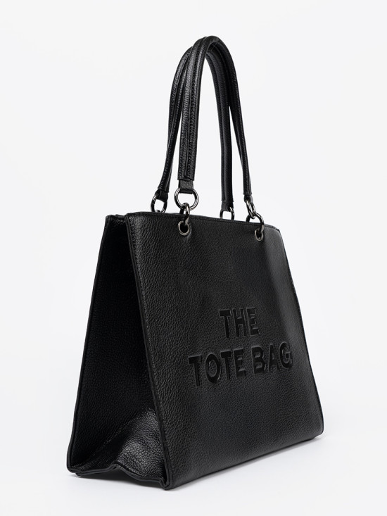 Klasszikus fekete színű shopper táska TOTE