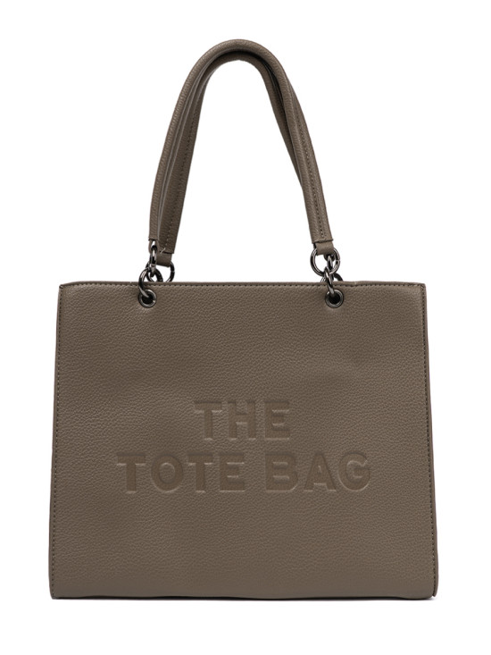Elegáns TOTE táska sötétbézs színben