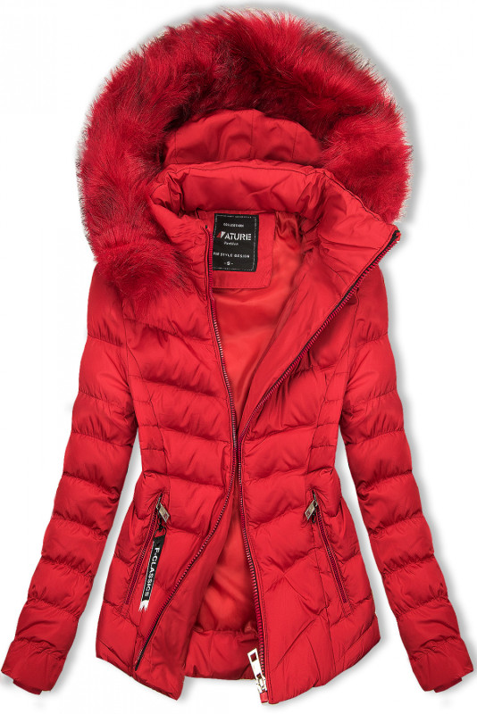 Piros színű kabát az őszi/téli időszakra