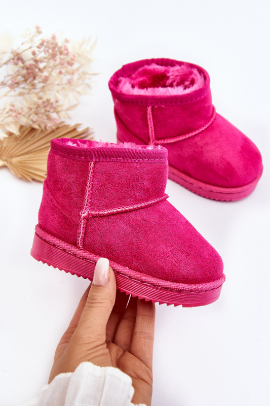 Bélelt rózsaszínű slip-on hótaposó