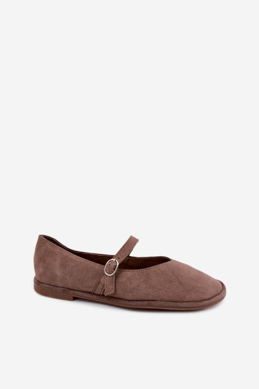 Barefoot balerina pánttal bézs velúrból