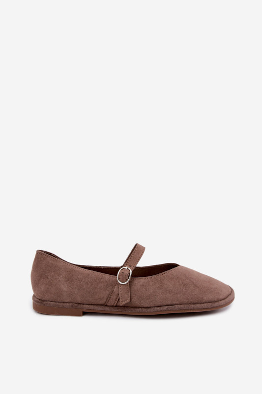 Barefoot balerina pánttal bézs velúrból