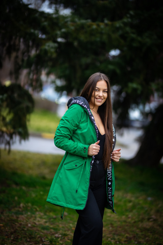 Könnyű átmeneti parka FASHION - barackbarna színű