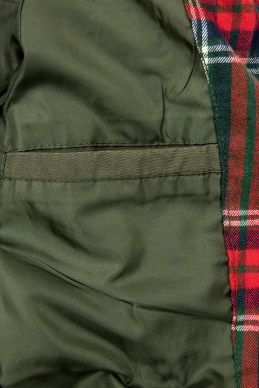 Khaki színű átmeneti parka kabát