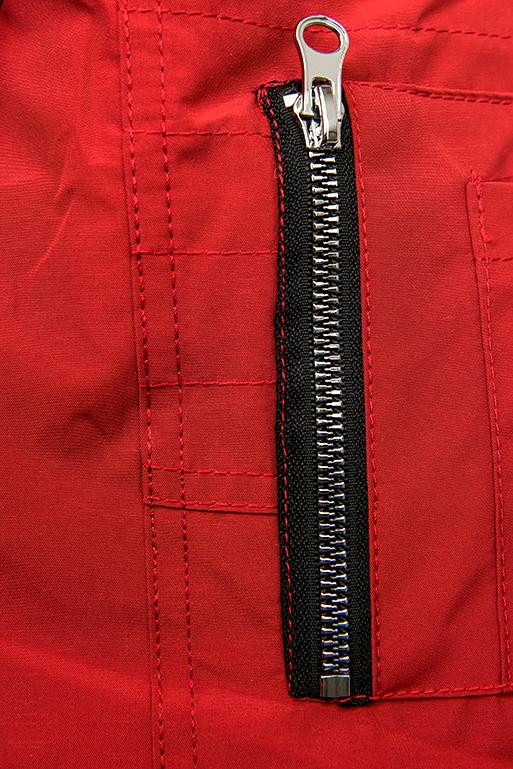 Kifordítható tavaszi parka - fekete és piros színű