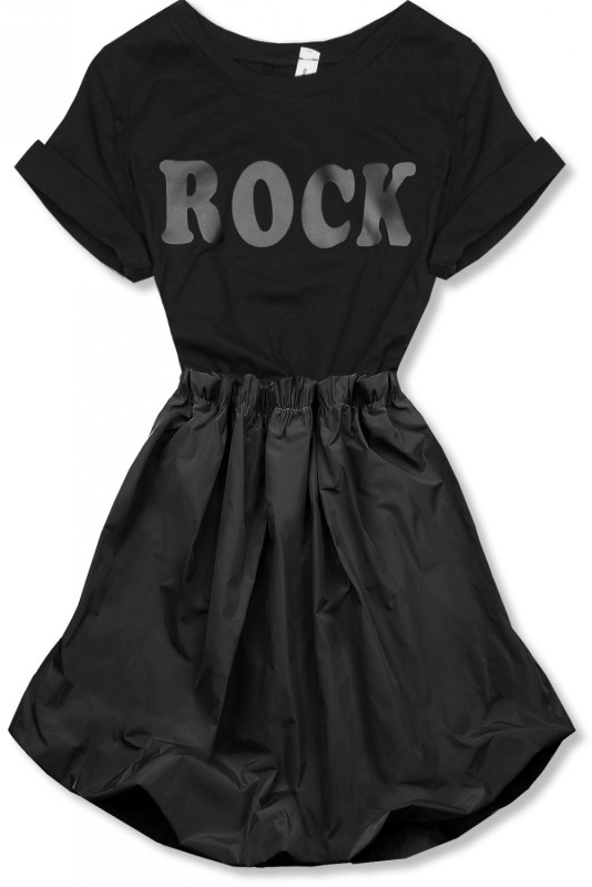Fekete színű ruha ROCK