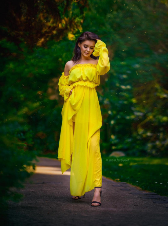 Korall színű hosszú nyári ruha