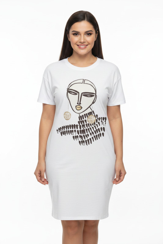 Zöld színű plus size ruha MODEL