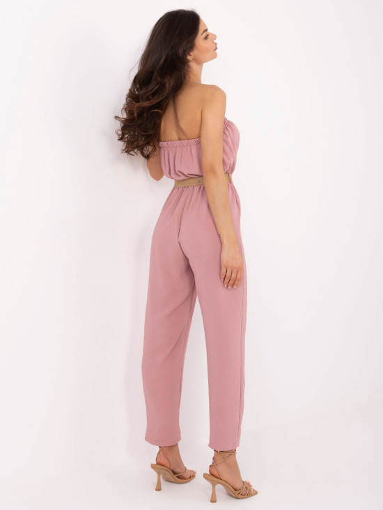 Rózsaszínű overál övvel RUE PARIS