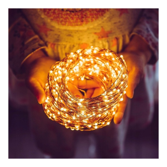 Karácsonyi fényfüzér – 200 LED, 20 m, meleg fehér