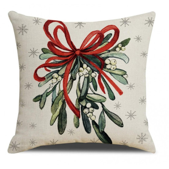 MISTLETOE karácsonyi díszpárnahuzat, 45 × 45 cm
