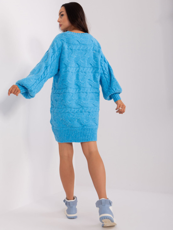 Kék színű oversize kötött ruha/pulóver