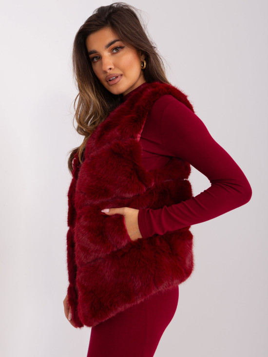 Bordó aszimmetrikus női mellény