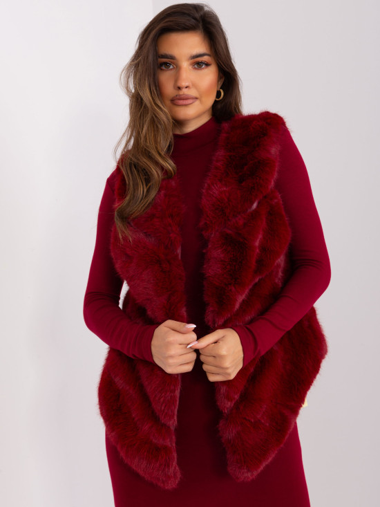 Bordó aszimmetrikus női mellény