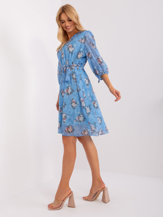 Kék virágmintás oversize ruha