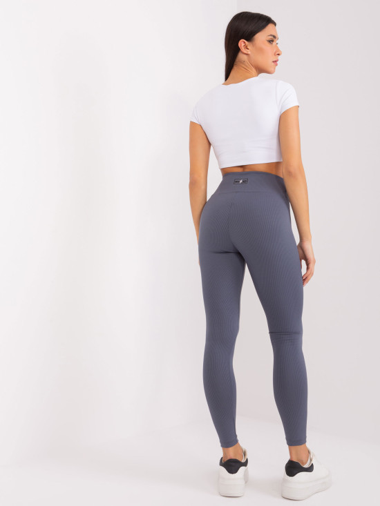 Grafitszürke színű sportos leggings pamutból