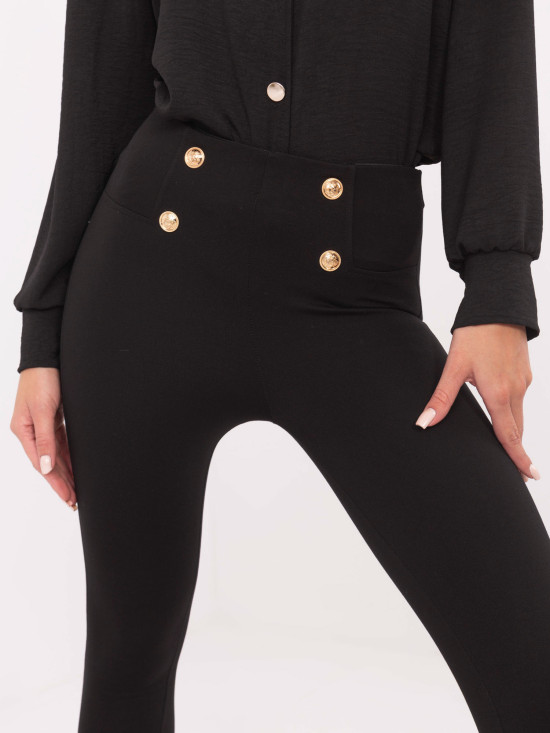 Elegáns fekete színű leggings
