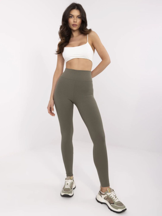 Stílusos khaki színű leggings