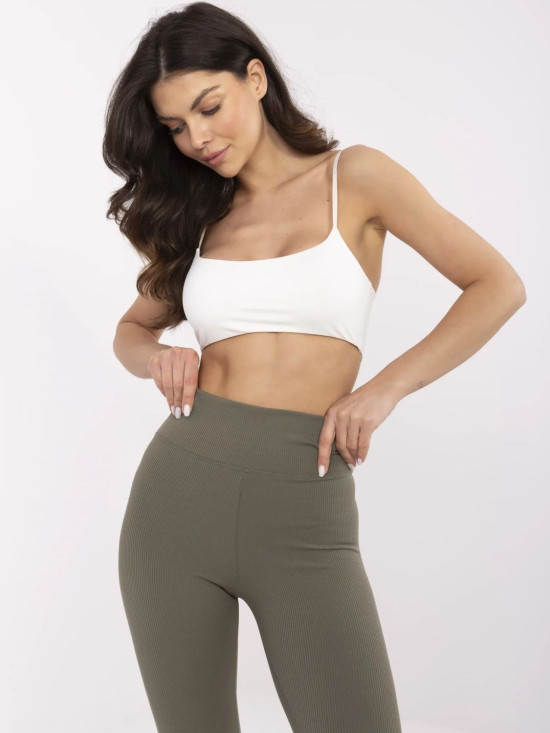 Stílusos khaki színű leggings
