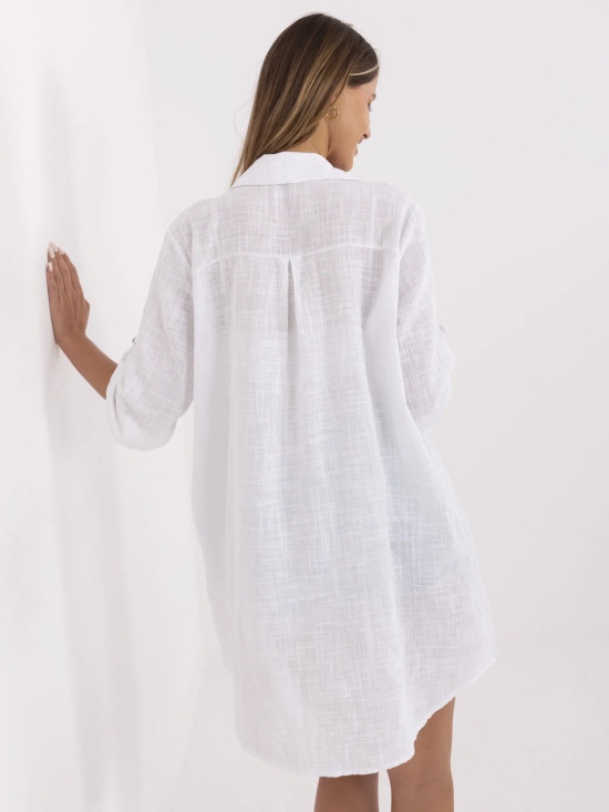 Oversize ruha 3/4-es ujjakkal fehér színben
