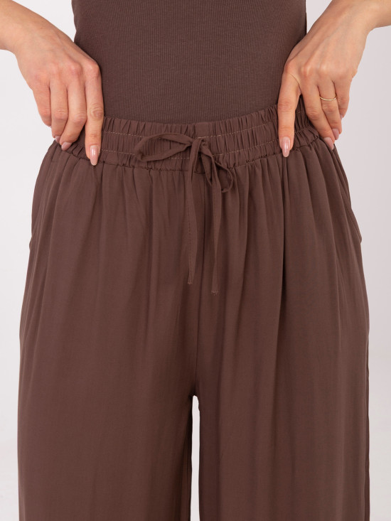 Barna színű viszkóz palazzo nadrág