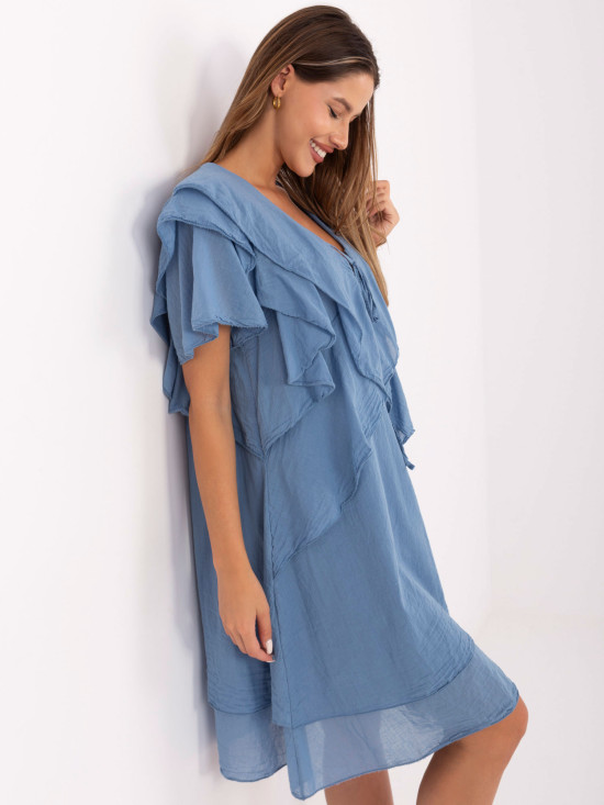 Oversize ruha kék színben