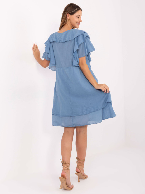 Oversize ruha kék színben