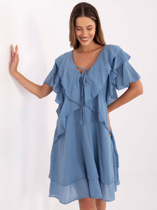 Oversize ruha kék színben