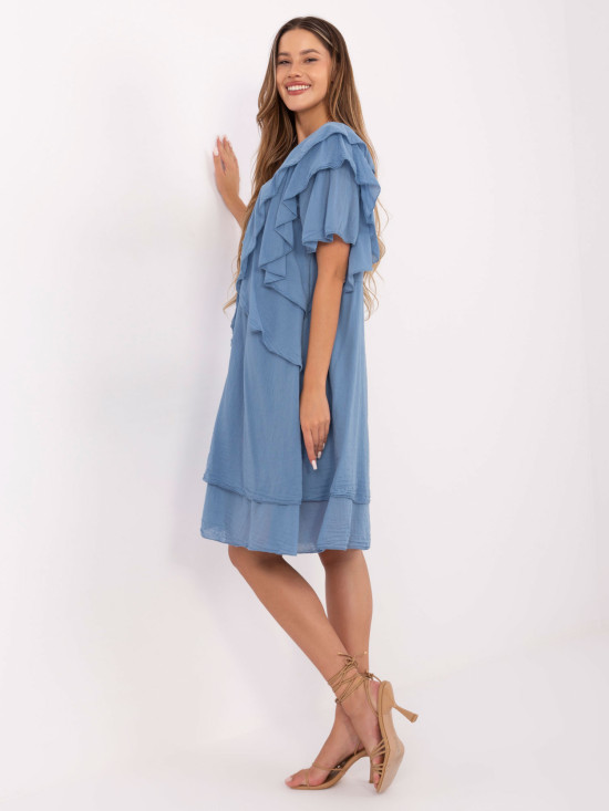 Oversize ruha kék színben