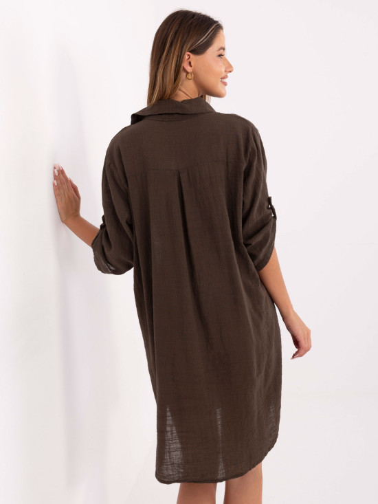Oversize ruha 3/4-es ujjakkal barna színben