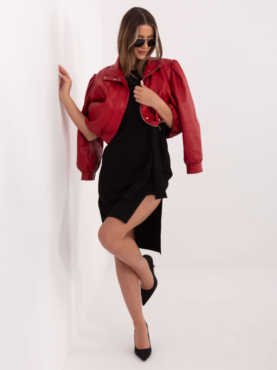 Fekete pamut nyári ruha övvel