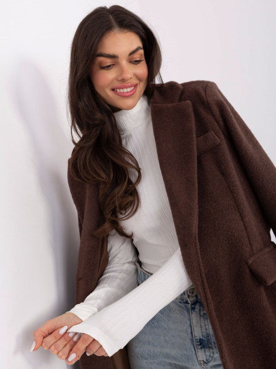 Csíkos pamut garbó blúz ecru színben