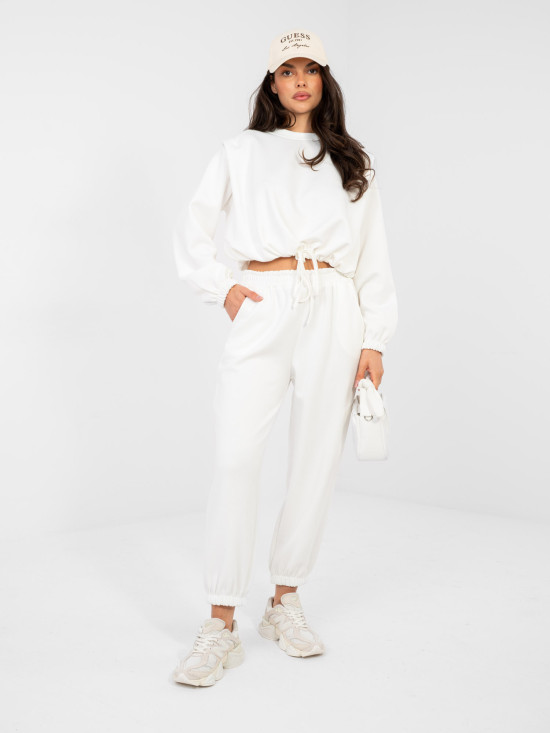 Női ekrü színű szett megkötővel