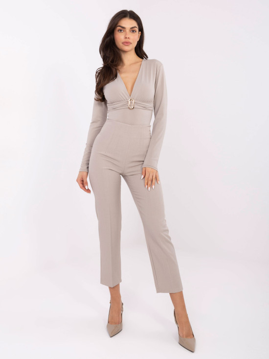 Elegáns bézs cigaretta nadrág