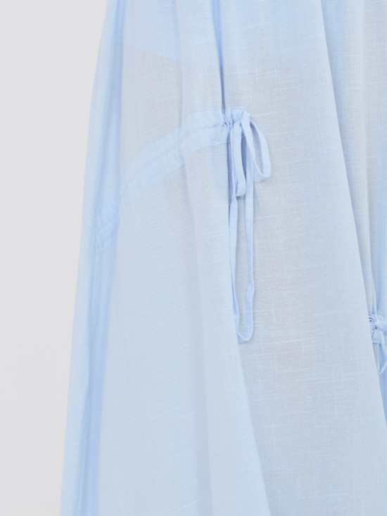 Világoskék midi szoknya megkötővel