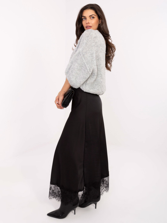 Elegáns gombos kötött kardigán - világosszürke színű