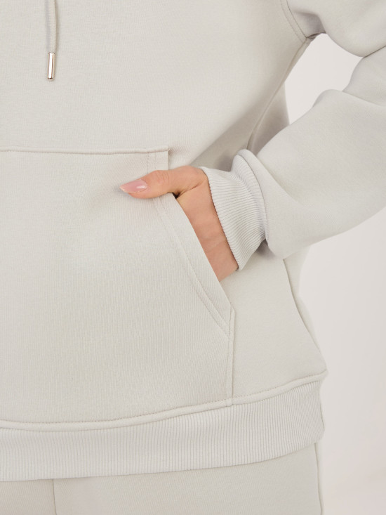 Női kapucnis szett világosszürke színben