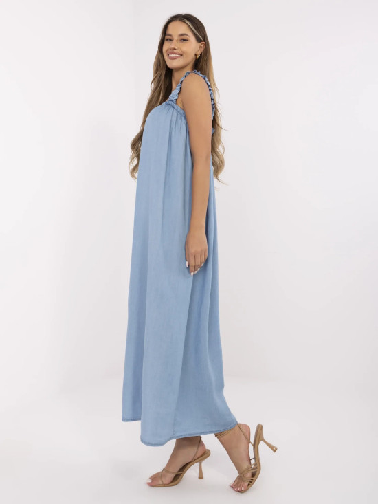 Oversize kék színű maxi ruha
