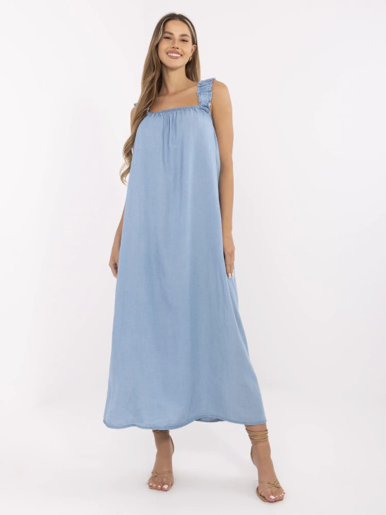 Oversize kék színű maxi ruha