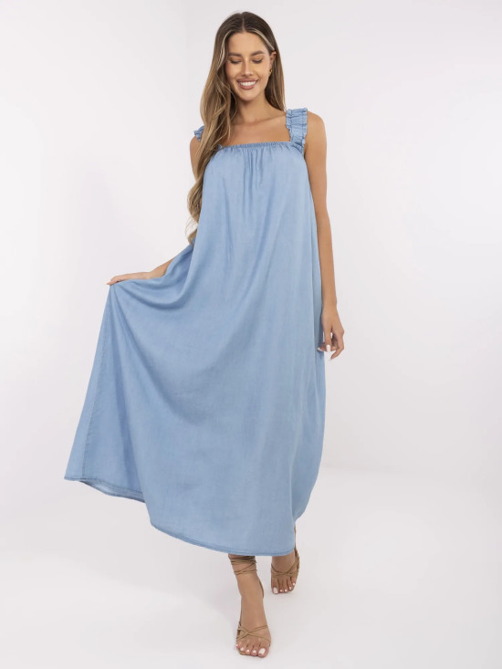 Oversize kék színű maxi ruha