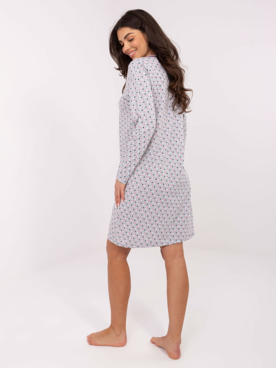 Női szürke hosszú ujjú masnis hálóing